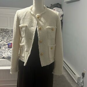 Mango Ivory tweed jacket